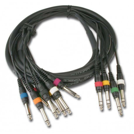Location CABLE AUDIO PATCH FL69 8 JACK MALE MONO / 4 JACK MALE STEREO LONGUEUR 6 METRES 