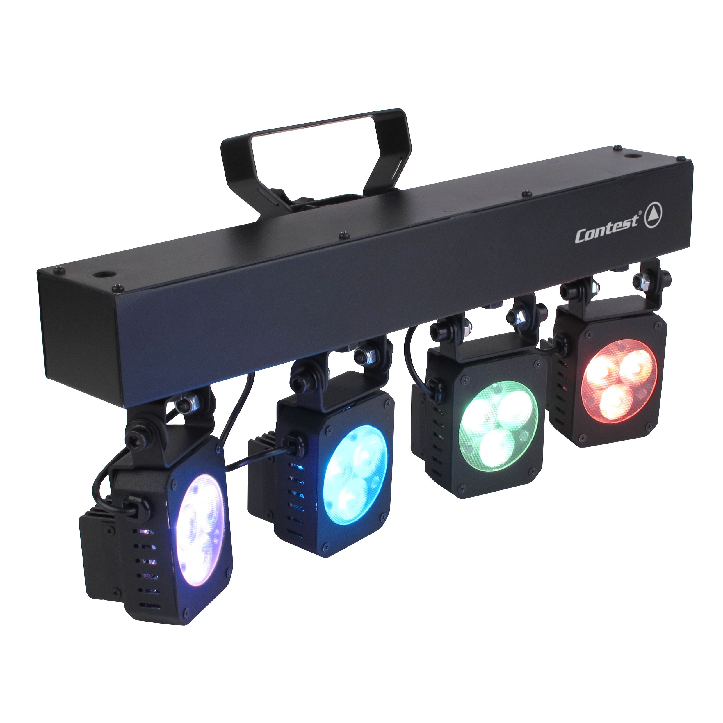 Rampe de 4 projecteurs changeur de couleurs TRI4U CONTEST - Locatio