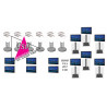 Location PACK VIDEO 6 x ECRAN 42 POUCES sur 6 x TOTEM 2M50